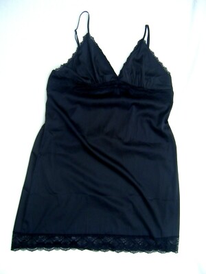 Ekouaer Quality Black Teddie Babydoll w Lace Plus Size 2XL XXL