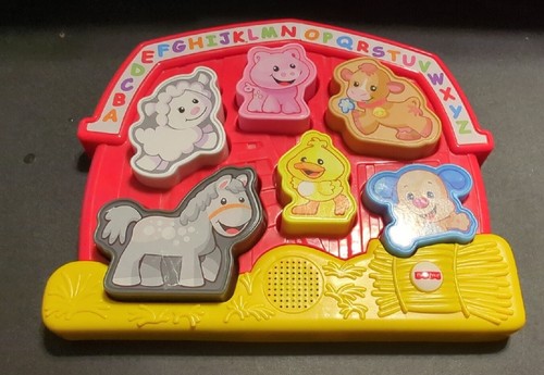 Fisher-Price Laugh & Learn Farm Animal Puzzle Animal Sounds & Names