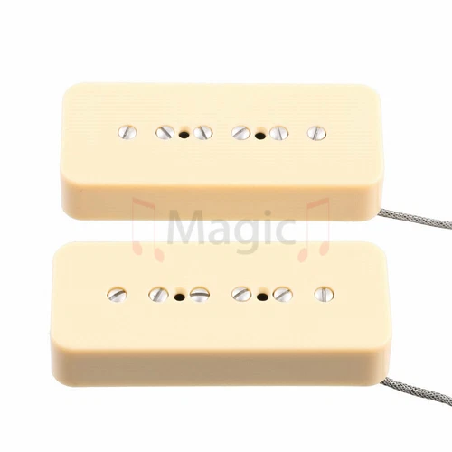 P90 Soap Bar Guitar Pickup Set Alnico 2 Magnets Vintage Tone Cream