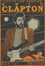 Eric Clapton Reproduction 4" x 6" Mini Concert Poster Free Top Loader  
