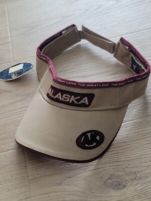 Alaska Hat Cap Visor ''The Great Land AK'' Adjustable Tan by Arctic Circle NWT
