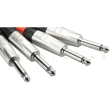 Hosa Technology HPP-015X2 Dual Mono Unbalanced TS 1/4" Audio Interconnect Cable