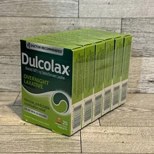 6 Pack (25 each) Dulcolax Laxative Overnight Constipation Relief EXP 03/27