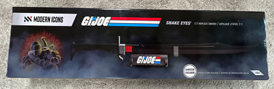Modern Icons G.I. Joe Snake Eyes 1:1  Replica Sword W/Display Stand ~ NEW!