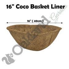Coir Coco Hanging Basket Liners Moulded Coconut Fibre 12" 14" 16" 18" Round