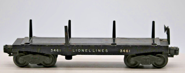 Coche de troncos de volteo lateral Lionel Lines de posguerra 3461 sin probar calibre O 1:48