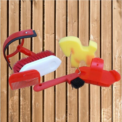 Cleaning Set for Kids, Waldhausen Cleaning Set in Backpack, 5-Piece, Red