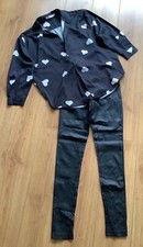 **SCHÖNE DAMEN DESIGNER FREIZEIT ABEND PARTY HOSE & TOP OUTFIT GR. 8**