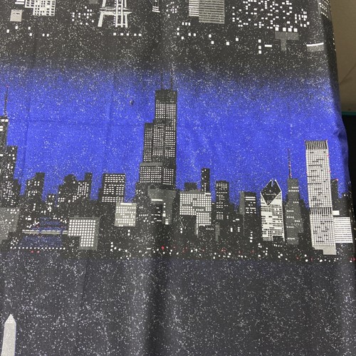 Fabric Traditions Vintage NY DC Hollywood Glitter Seattle Night skyline 1998 - Picture 4 of 19