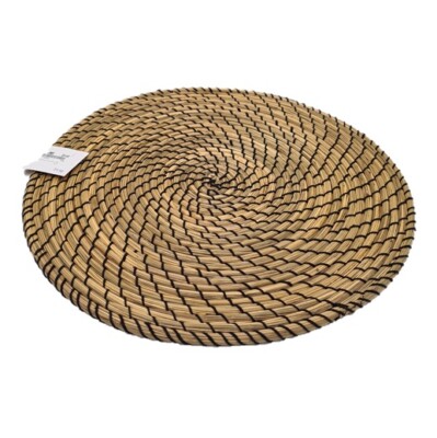 Ikea Lättad Tischset, Seegras/schwarz 37cm Untersetzer Platzdeckchen natur
