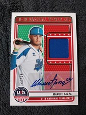 2023 Panini USA Stars Stripes MANUEL ZAZZA Auto Jersey Autograph /72 Italy