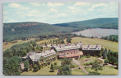 Postcard Aerial View of the Skytop Club Lodge Resort in Skytop, PA.