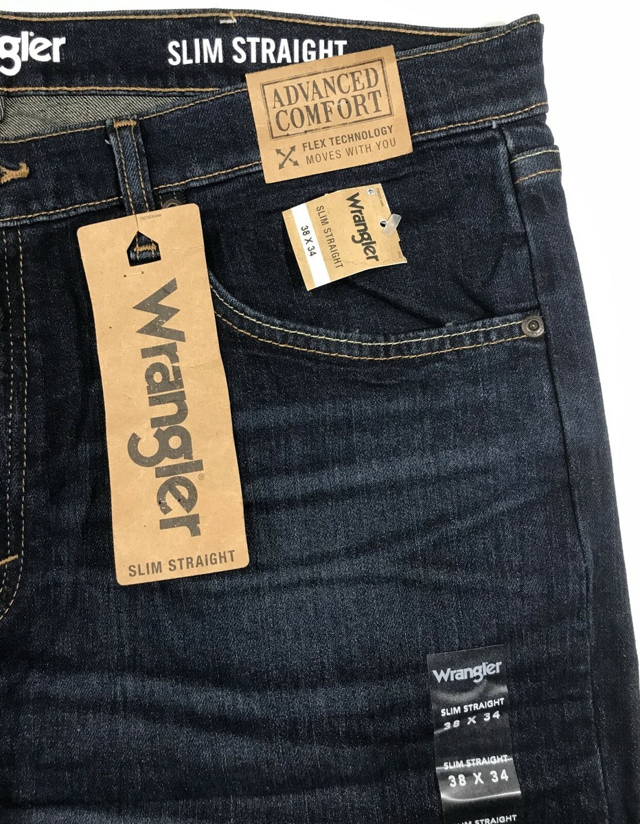 Nwt Wrangler Relaxed Fit Blue Jeans Mens 34X34