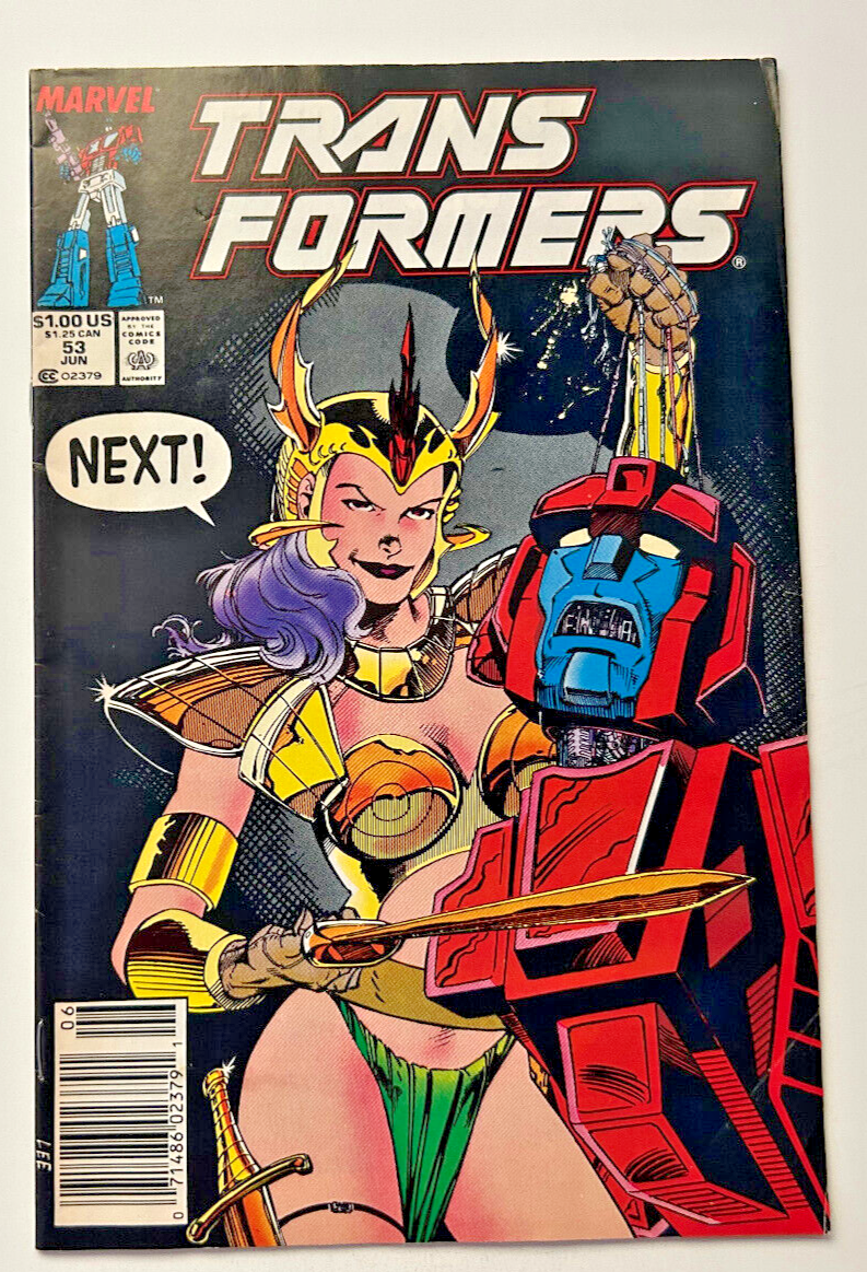 Transformers #53 Newsstand Variant Marvel Comic Book 1990 Jim Lee