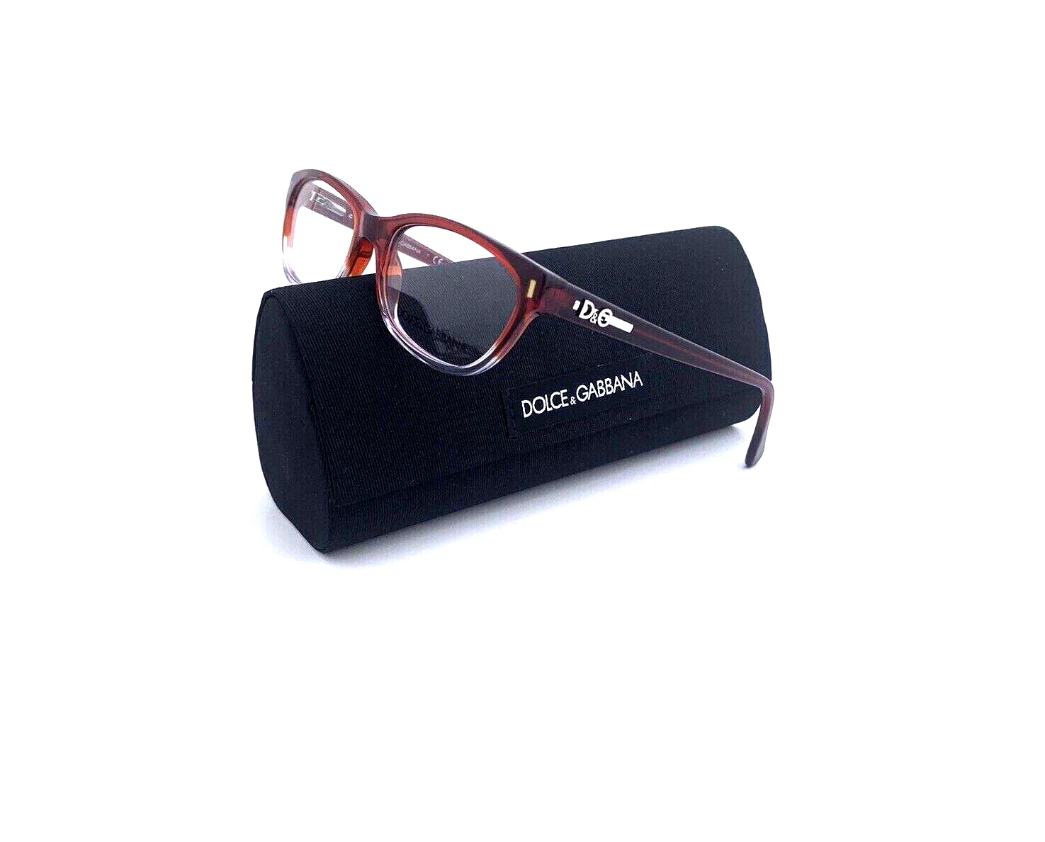 New Dolce & Gabbana Frames Acetate Red Clear RX Eyeglasses DD 1205 2574 52 17
