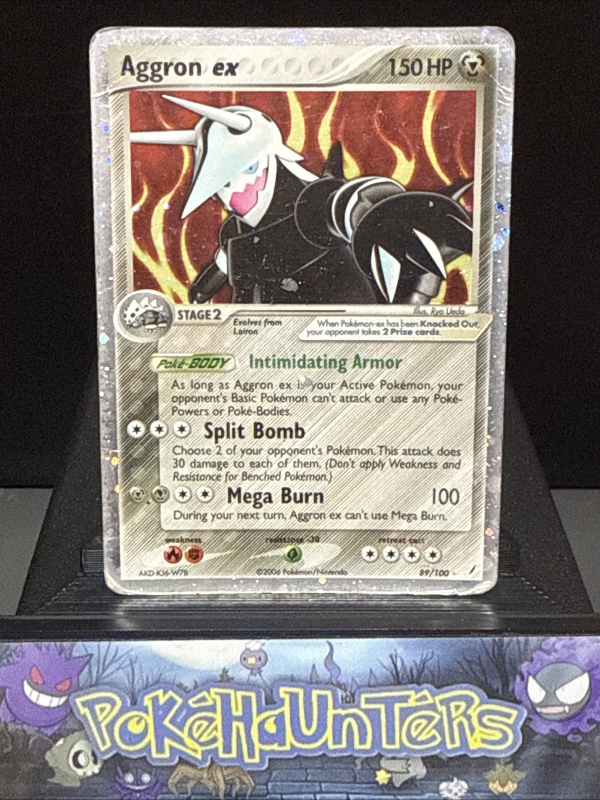 Pokemon Card Aggron ex 89/100 EX Crystal Guardians Holo Rare Played