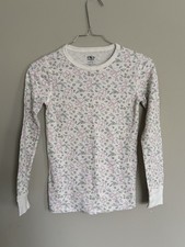 Athletic Works Girls Thermal Underwear Set Floral Pattern L (10-12) 2 Pack