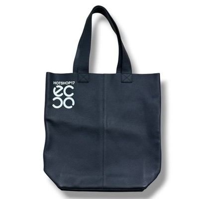 ECCO Leather HOTSHOP17 Black Pebbled Leather Tote Bag Netherlands Event Rare