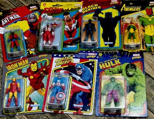 NUEVO VENGADORES Marvel Legends Figura Retro Lote de 7 Hulk Iron Man Capitán América