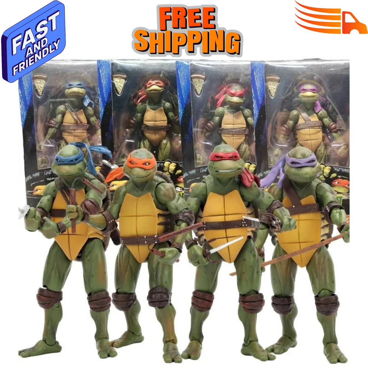 TMNT 1990 Movie Action Figure 7 Inch Teenage Mutant Ninja Turtle