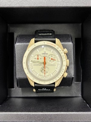 OMEGA x Swatch Speedmaster Moonswatch ''Mission to Jupiter'' Beige × Schwarz Bo