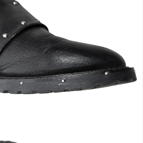 Avec Les Filles Graham Black Studded Leather Ankle Boots - Imagen 11 de 14