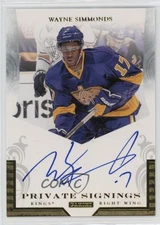 2011-12 Pinnacle Private Signings Wayne Simmonds #WS Auto