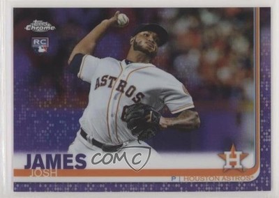 2019 Topps Chrome Purple Refractor 72/299 Josh James #55 Rookie RC fo7