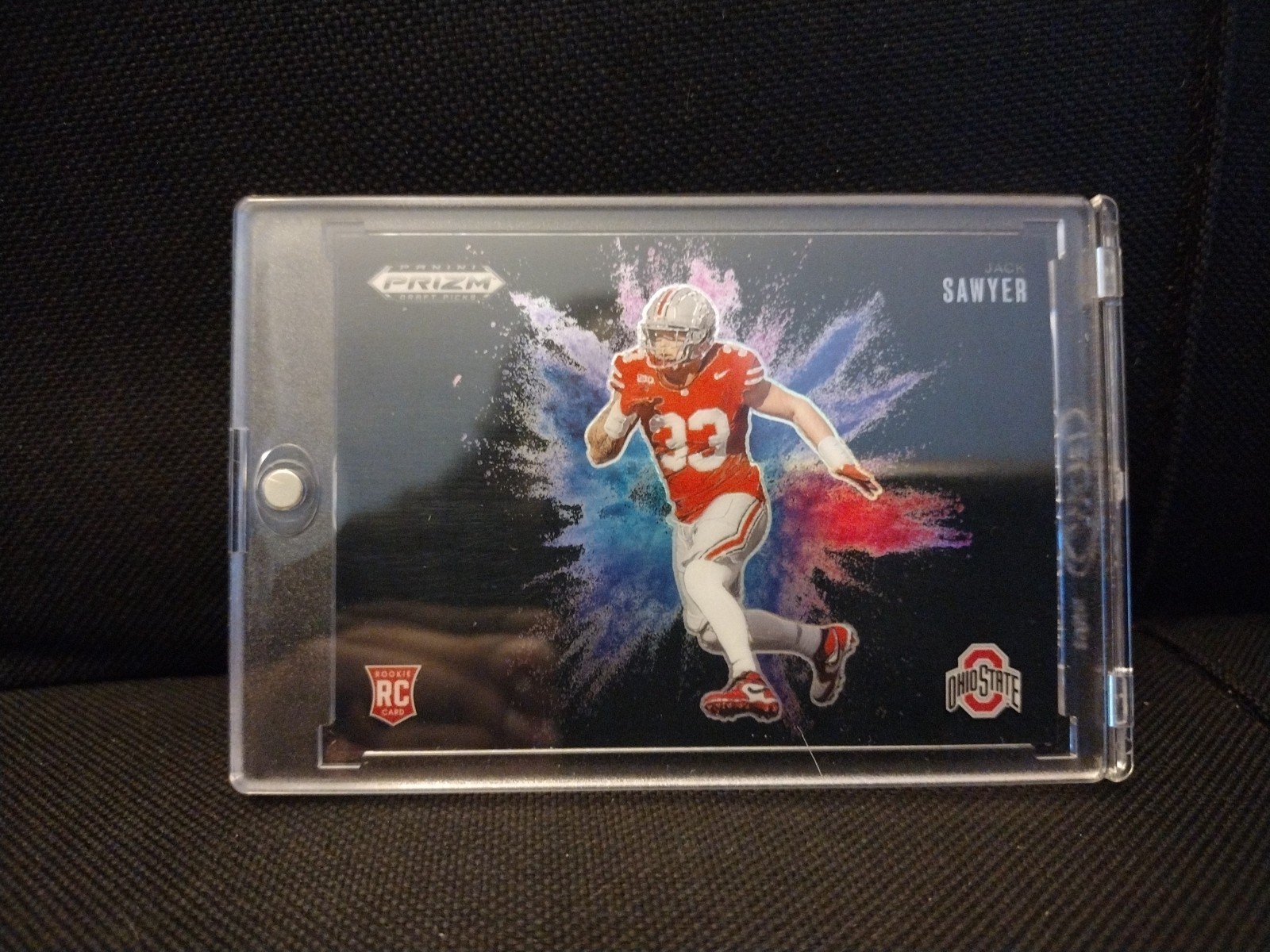 JACK SAWYER RC | BLACK COLOR BLAST SSP | 2025 Prizm Draft Case Hit | Ohio State