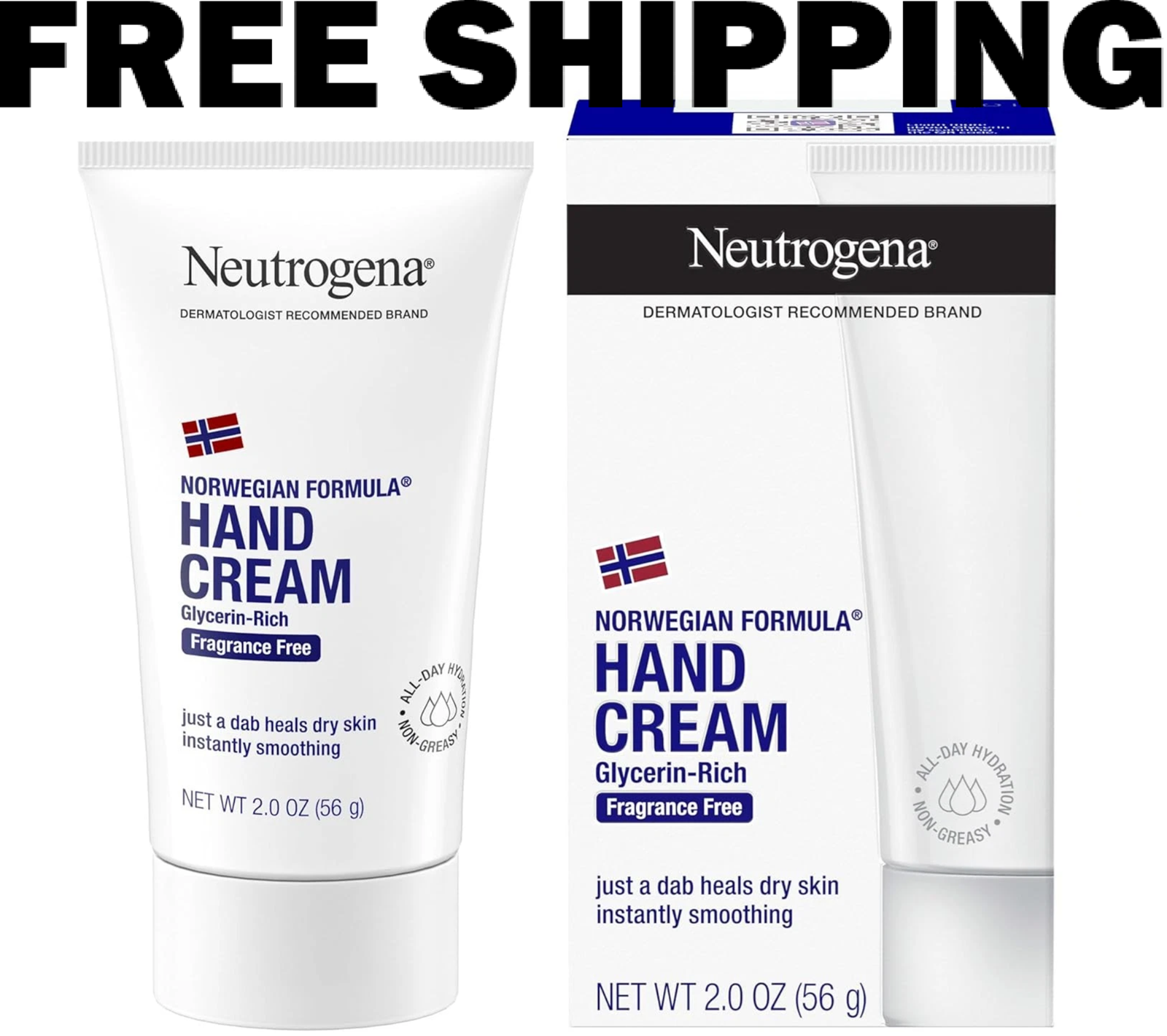 Neutrogena Norwegian Formula Dry Hand Cream, Fragrance-Free, 2 oz