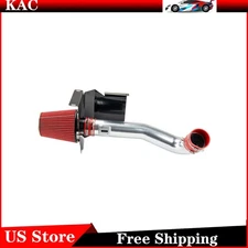 Cold Air Intake Kit + Red Filter 3.5" w/Heat For 14-18 GMC Sierra 1500 5.3L/6.2L