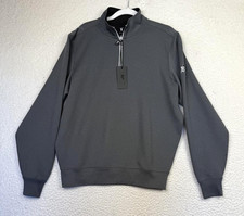 Fairway  Greene Sweater Mens Small Gray Heather 1/4 Zip Golf Pullover F G Tech