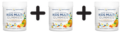 3 x Nordic Naturals Kids Multi, Zero Sugar Orange Lemon - 120 (305,53 EUR/kg)