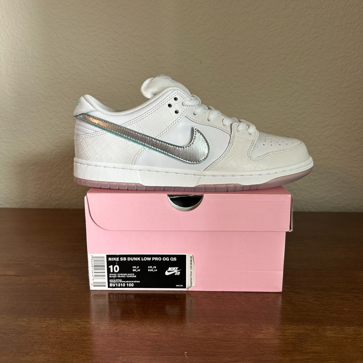 Nike Diamond Supply Co. x Dunk Pro SB Low White Diamond - BV1310