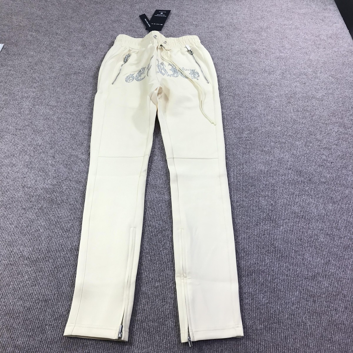 Guapi Get Rich Pants Mens 28 Cream Limited Edition Rhinestone