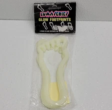 Vintage 1997 Lumaseries 8pk Glow In Dark Footprints Room Decor Matscot