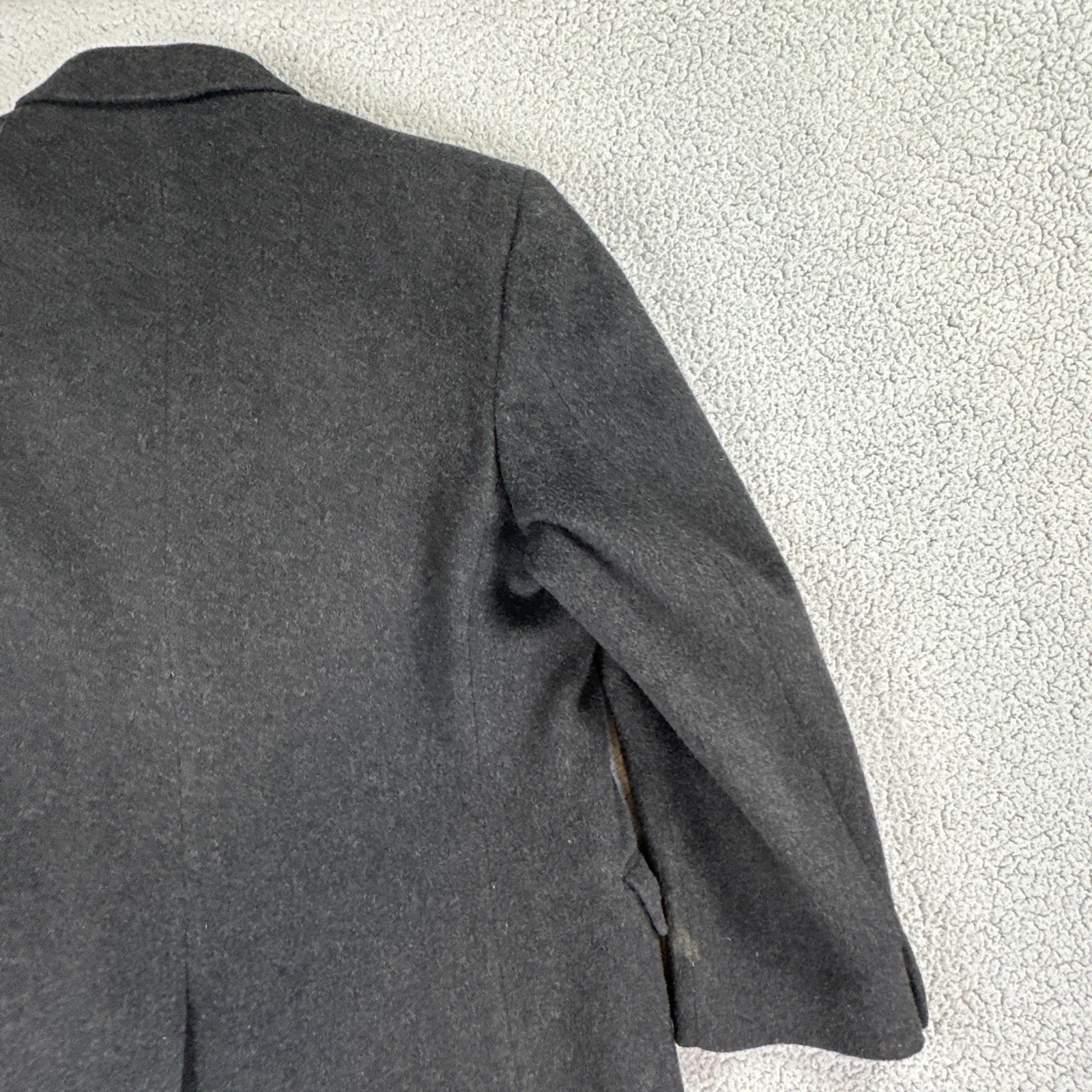 Nino Cerruti Rue Royale Wool Cashmere Blend Overcoat 42R Charcoal Gray 3 Button image 15