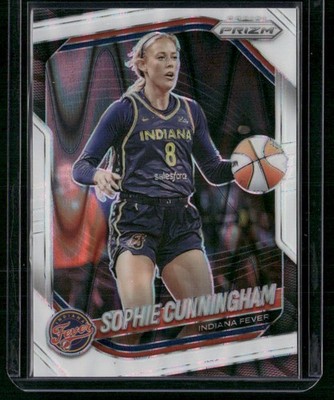 2025 Panini Prizm WNBA #63 Sophie Cunningham White Seismic Prizms