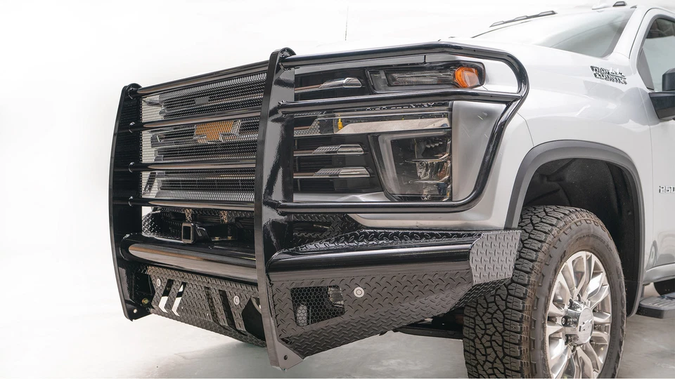FAB FOURS CH11-S2760-1 FULL GUARD BLK STEEL REPLACEMNT BUMPER FOR SILVERADO 2500 Foto 4 de 4
