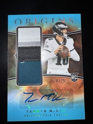2023 Panini Origins Rookie 4 Color Jumbo Jersey Auto Tanner McKee #/25 RPA