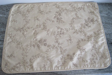RALPH LAUREN Beige Decorative Pillow Cover 20"x 15" Fine Ribbon Flowers VGUC