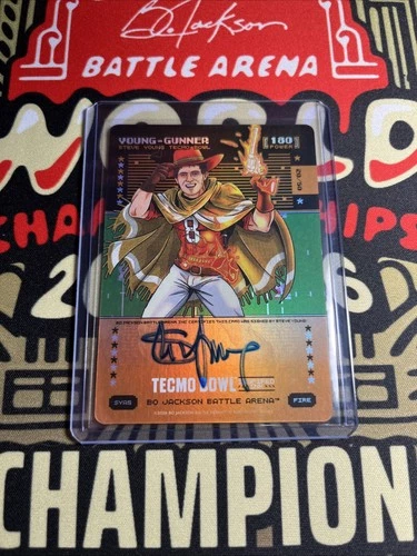 Bo Jackson Battle Arena Tecmo Steve Young-Gunner Fire Auto SYA5