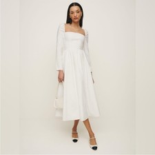 Reformation Elly Square Neck Midi Dress Size 0