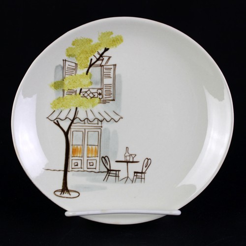 Red Wing Montmartre Bread Plate, Mid Century Vintage Art Pottery, Futura 6 7/8"