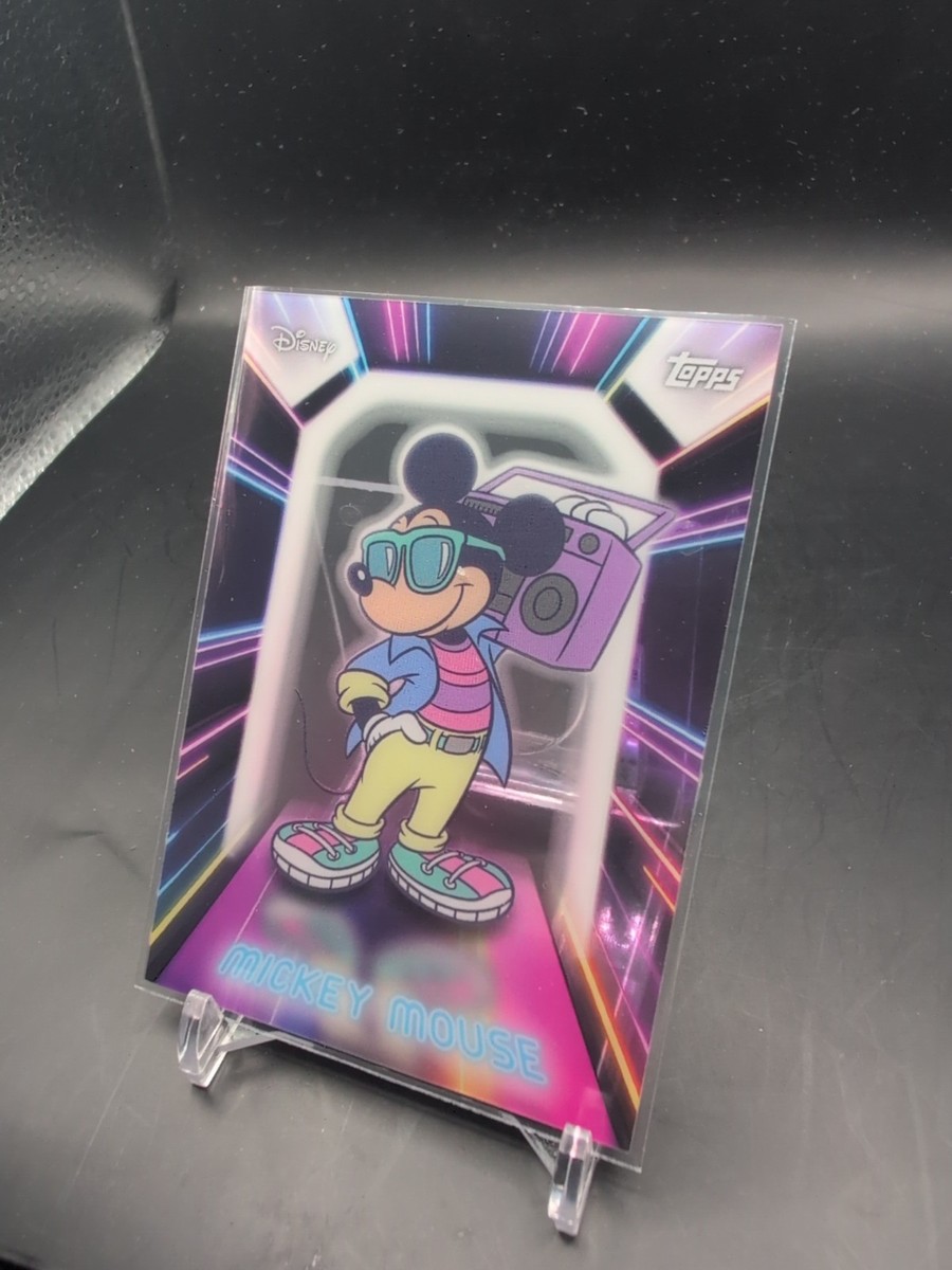 Topps Disney 2026 Neon Mickey Mouse Illuminated Neon Lights Card