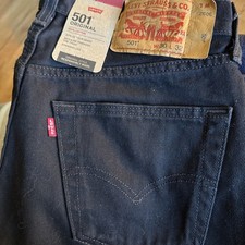 Levis 501 Original Fit Jeans Straight Leg Button Fly 100 Cotton Black 30 X 32