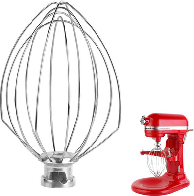 6 Wire Whisk Attachments Compatible with Kitchenaid 5Plus-6Quart Mixer, Bowl Lif