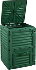 Compostiera Da Giardino Da 300 Litri in Plastica Verde, Misura 61X61X83 Cm, Resi