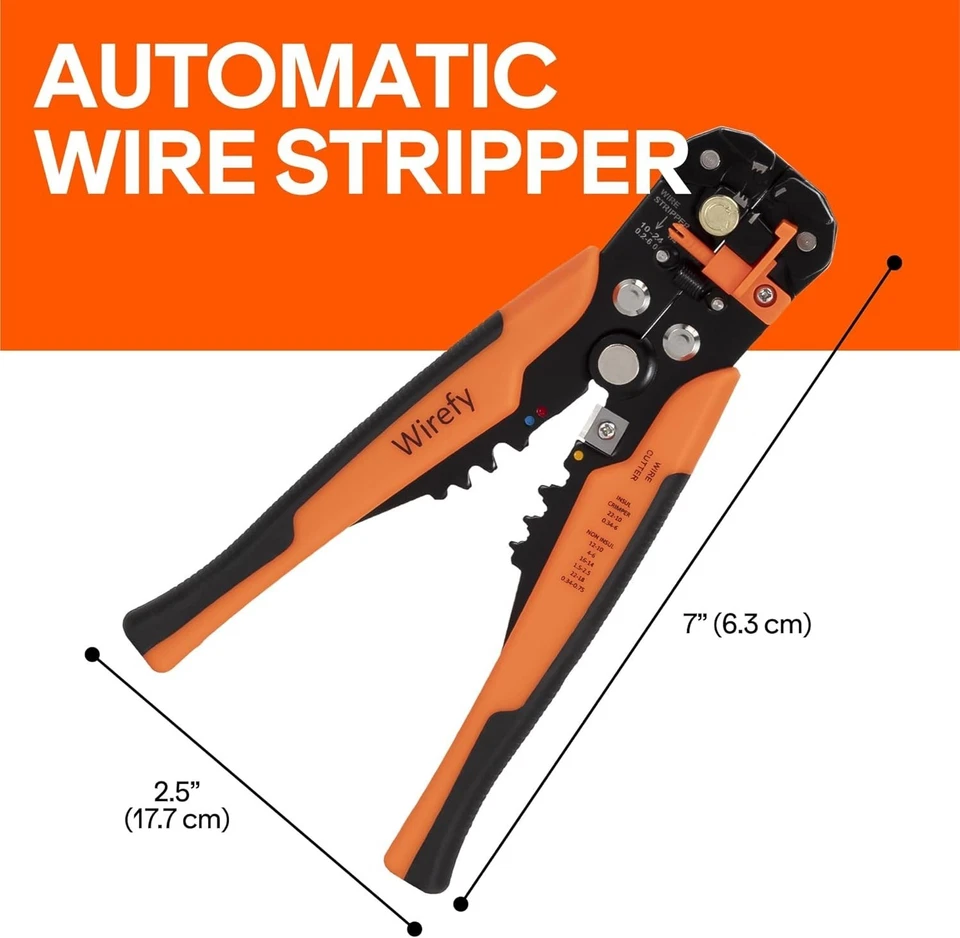Automatic Wire Stripper Tool for 24-10 AWG - Self-Adjusting, Ergonomic Design - Image 4 of 4