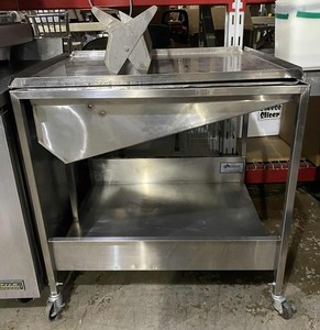 AVALON STAINLESS STEEL DONUT GLAZING TABLE AFG24T W/COVER AND SPREADER-NO SCREEN